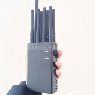 8アンテナ3G 4G信号の妨害機の手持ち型のロジャック WiFi GPS信号のブロッカー装置