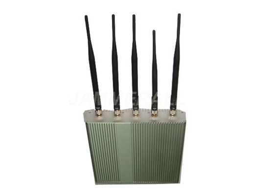 リモート・コントロールの3G GSM CDMA DCSのための5本のアンテナ携帯電話信号の妨害機